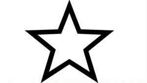 Minimalist Black Star