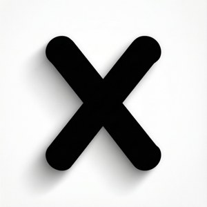Minimalist Black X