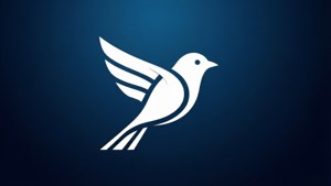 Minimalist Blue Bird
