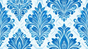 Minimalist Blue Damask