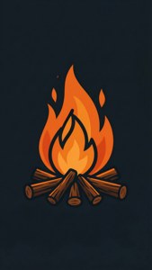 Minimalist Bonfire Graphic