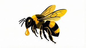 Minimalist Bumblebee Vector