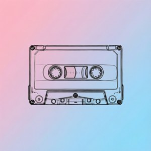 Minimalist Cassette Line Art