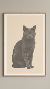 Minimalist Chartreux Silhouette