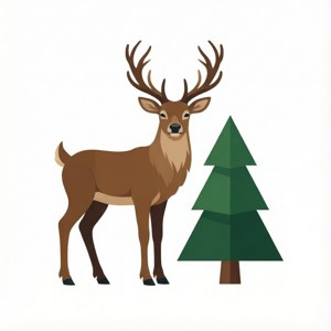 Minimalist Christmas Reindeer