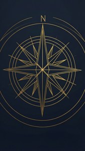 Minimalist Compass Rose