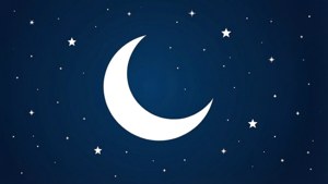 Minimalist Crescent Night