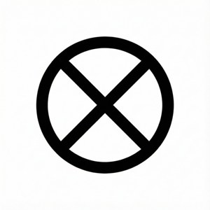 Minimalist Crossed Circle