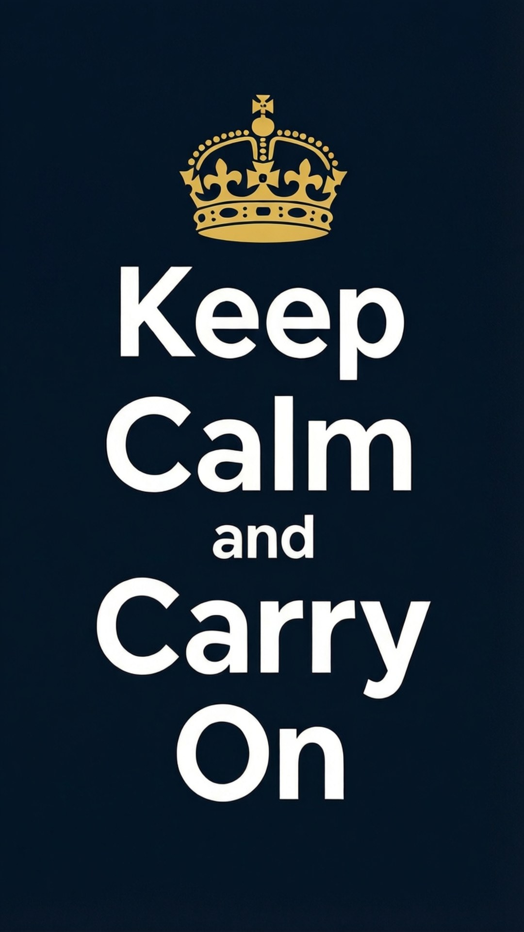 Minimalist Dark Keep Calm by Wallpapers.art Studio