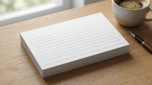 Minimalist Desk Index Card