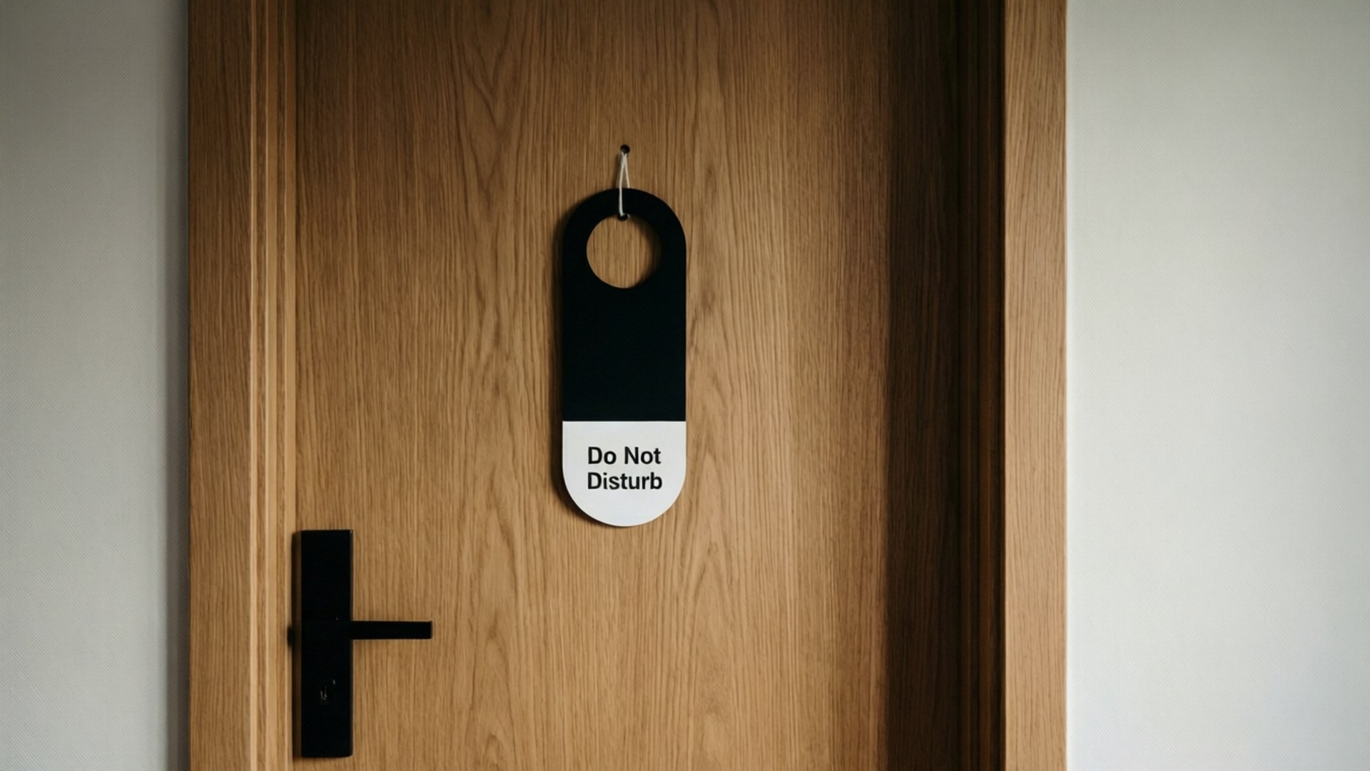 Minimalist Disturbance Sign by Wallpapers.art Studio