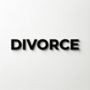 Minimalist Divorce Typography