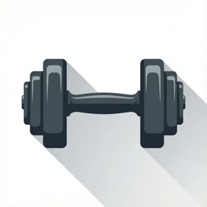 Minimalist Dumbbell Silhouette