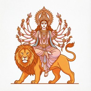Minimalist Durga Vector