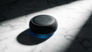 Minimalist Echo Dot on Marble