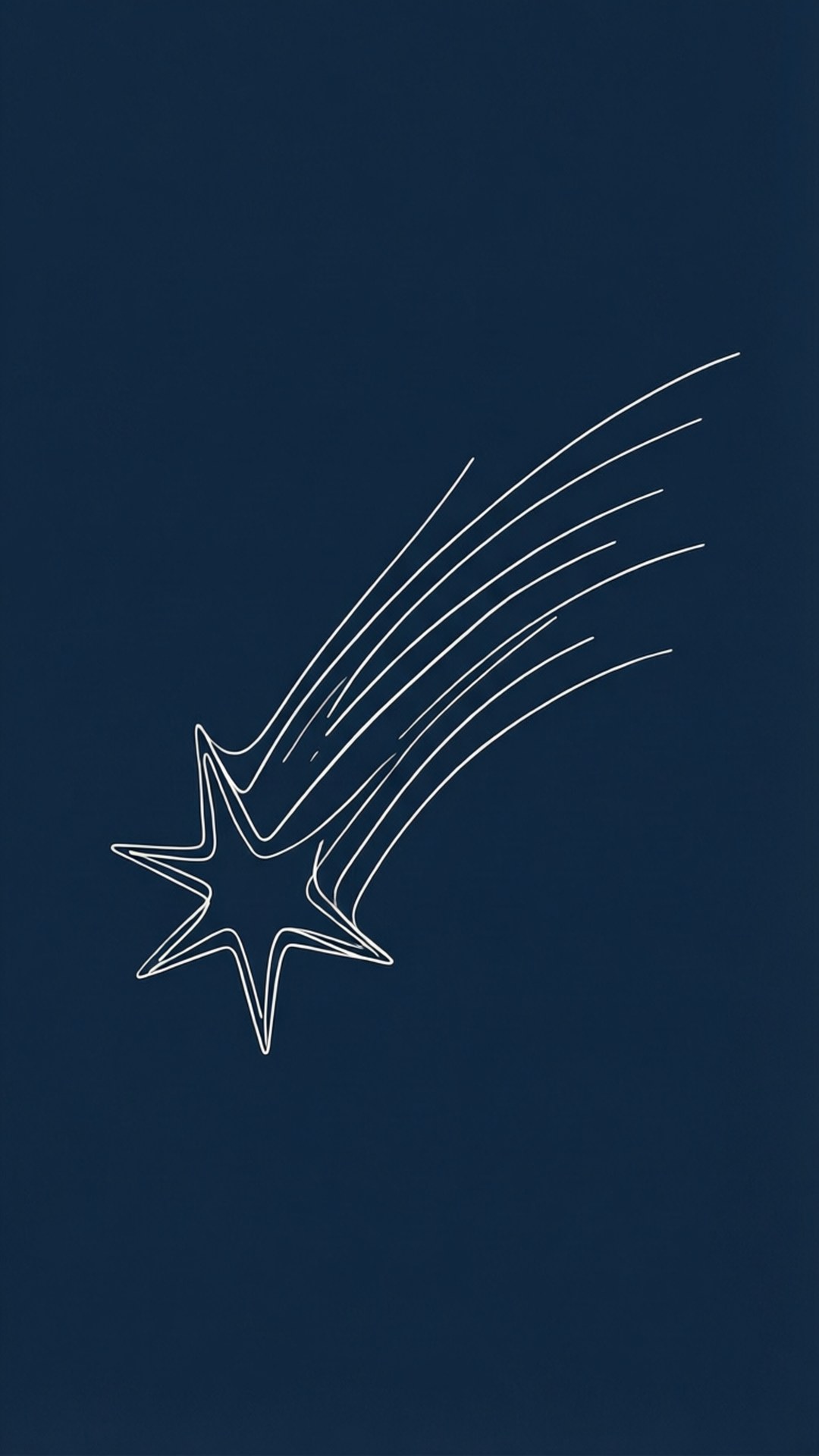 Minimalist Falling Star Line Art by Wallpapers.art Studio