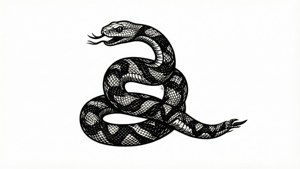 Minimalist Gadsden Line Art