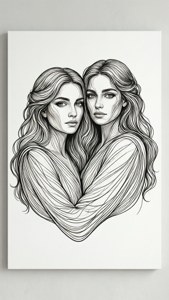 Minimalist Gemini Twins