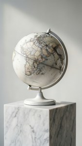 Minimalist Globe on Marble