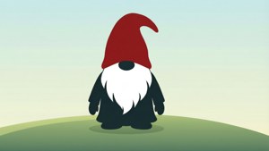 Minimalist Gnome Silhouette