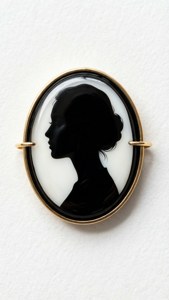 Minimalist Gold Cameo