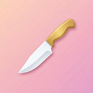 Minimalist Gold Gacha Knife