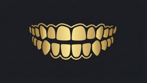 Minimalist Gold Grillz Icon