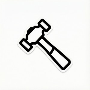 Minimalist Hammer Icon