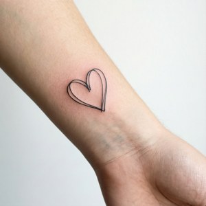 Minimalist Heart Line Art