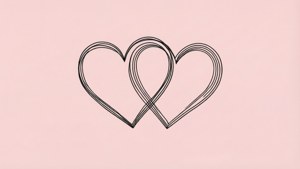 Minimalist Interlocking Hearts