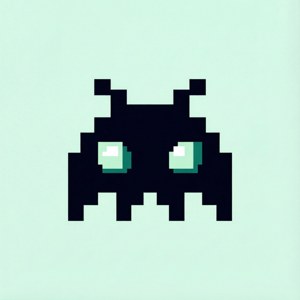 Minimalist Invader Pixel