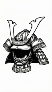 Minimalist Kabuto Lineart