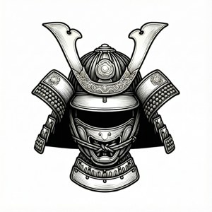 Minimalist Kabuto Lineart