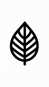 Minimalist Leaf Symbol