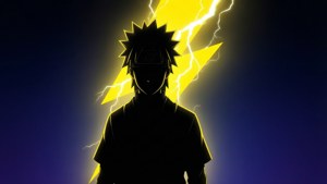 Minimalist Lightning Silhouette