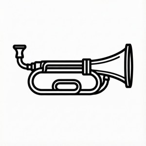 Minimalist Line Art Air Horn