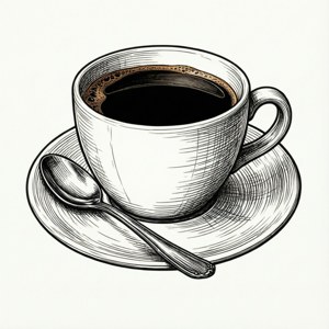 Minimalist Line Art Coffee