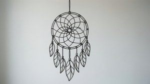 Minimalist Line Art Dream Catcher