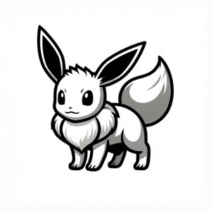 Minimalist Line Art Eevee
