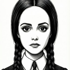 Minimalist Line Art Face
