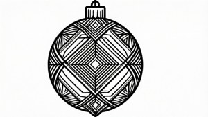Minimalist Line Art Ornament