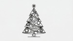 Minimalist Line Art Tree