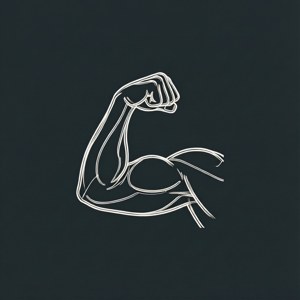 Minimalist Line Bicep