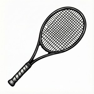 Minimalist Line Racquet