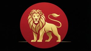 Minimalist Lion