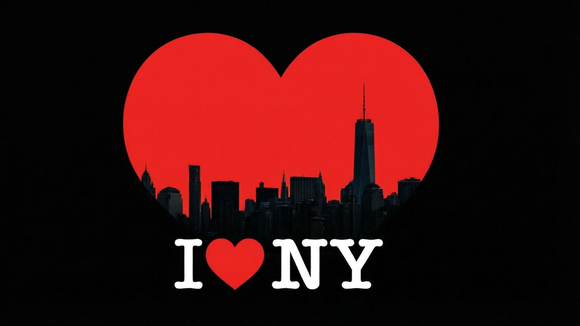 Minimalist Love for NY by Wallpapers.art Studio