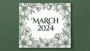 Minimalist March Calendar