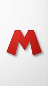 Minimalist Mario M Logo