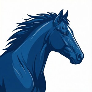 Minimalist Mascot Horse