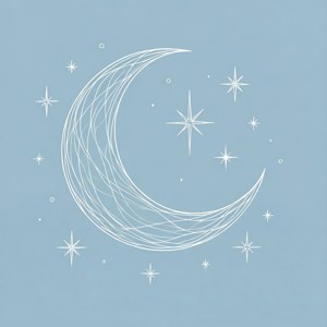 Minimalist Moon Stars